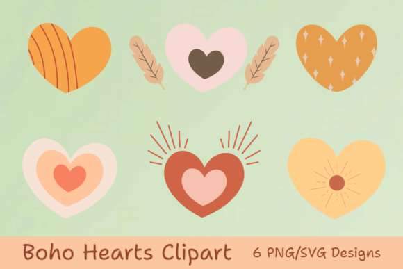 Boho Hearts Clipart Review