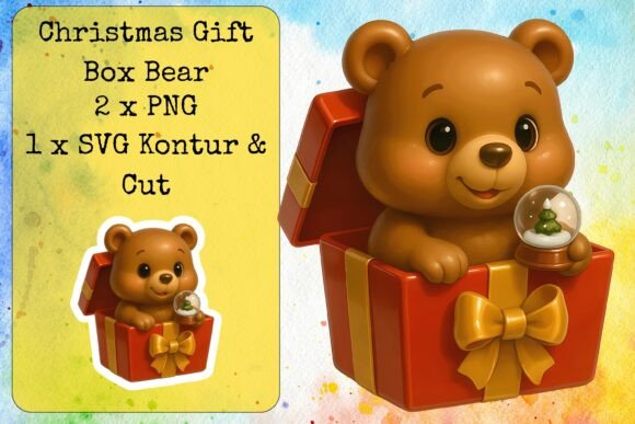 Christmas Giftbox Bear Embroidery Review