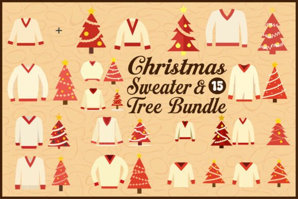 Christmas Sweater Tree Clipart Bundle Review