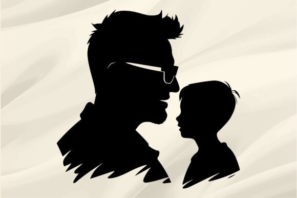 Father and Son Silhouette Vector Review