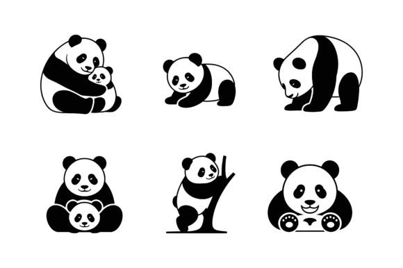 Kawaii Panda Character Icon Set EPS Review