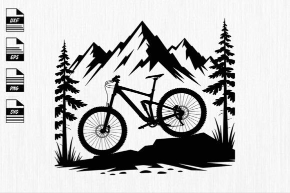Mountain Biker Adventure Silhouette