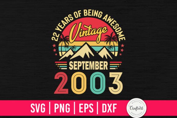 Review: Vintage 2003 September 22th Birthday Embroidery Design