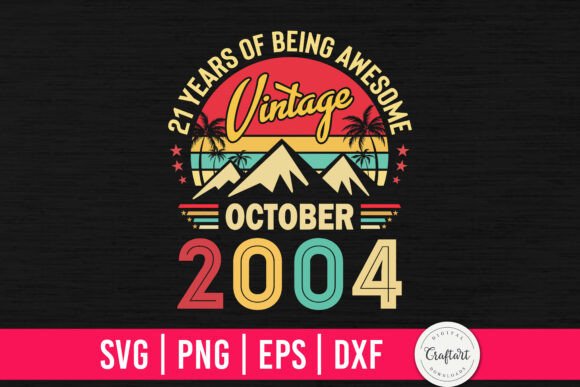 Review: Vintage 2004 October 21th Birthday Embroidery Design