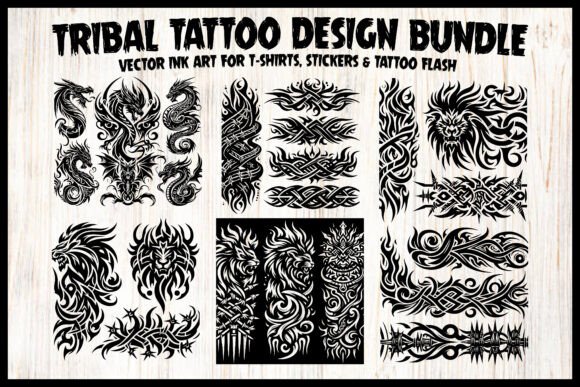 Ribal Tattoo Design Bundle – Vector