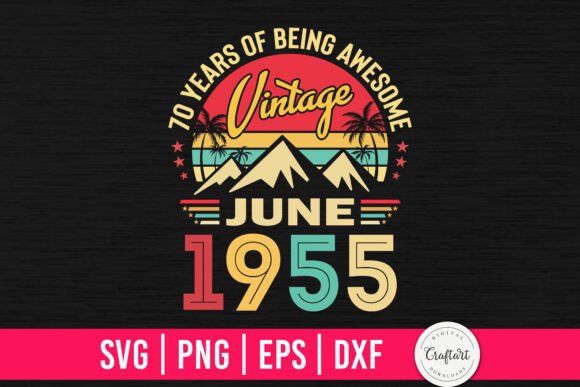 Vintage 1955 June 70th Birthday Embroidery Review