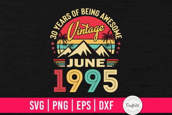 Vintage 1995 June 30th Birthday Embroidery Review