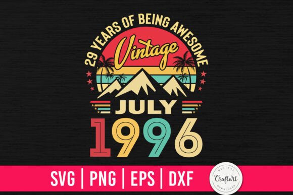 Vintage 1996 July 29th Birthday Embroidery Review