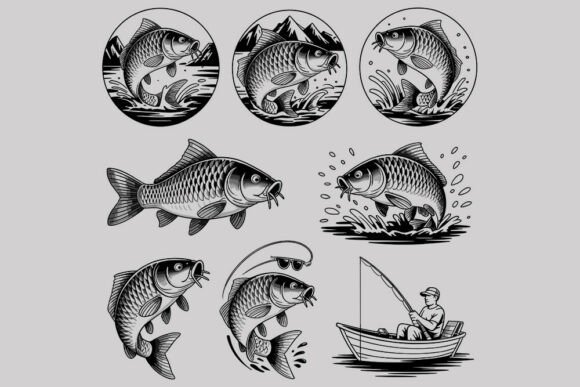 Vintage Fishing Carp Embroidery Design Review
